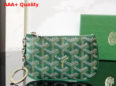 Goyard Senat Nano Key Pouch in Green Goyardine Canvas and Chevroches Calfskin Replica