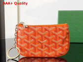 Goyard Senat Nano Key Pouch in Orange Goyardine Canvas and Chevroches Calfskin Replica