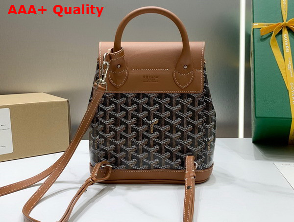 Goyard The Alpin Mini Backpack in Black and Natural Replica