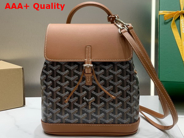 Goyard The Alpin Mini Backpack in Black and Natural Replica