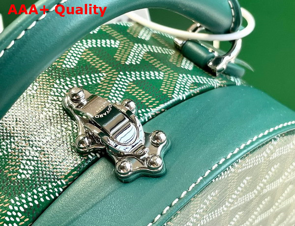 Goyard The Alto Hatbox Trunk Bag in Green Goyardine Canvas and Clemecy Cowhide Replica