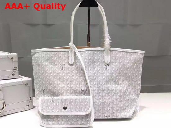 Goyard The Damona Millesime Marquage Shopping Bag in White Replica