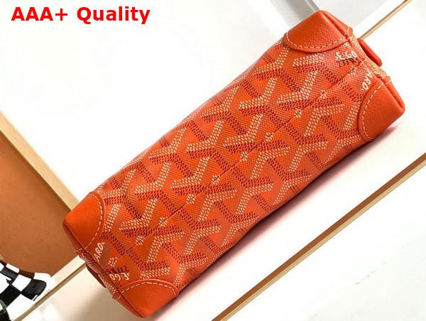 Goyard Vendome Cosmetic Pouch in Orange Goyardine Canvas and Chevroches Calfskin Replica