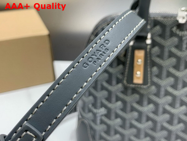 Goyard Vendome PM Bag Gray Goyardine Canvas and Clamecy Cowhide Replica