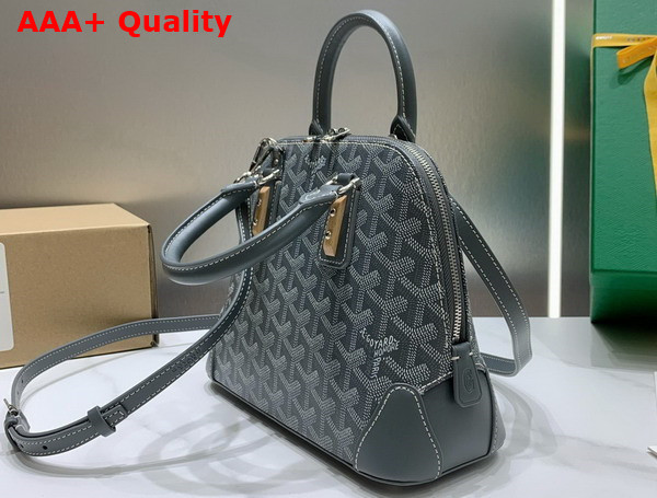 Goyard Vendome PM Bag Gray Goyardine Canvas and Clamecy Cowhide Replica