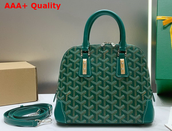 Goyard Vendome PM Bag Green Goyardine Canvas and Clamecy Cowhide Replica