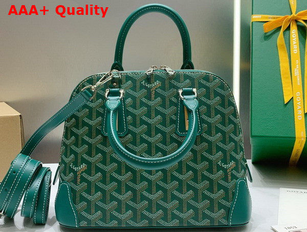 Goyard Vendome PM Bag Green Goyardine Canvas and Clamecy Cowhide Replica