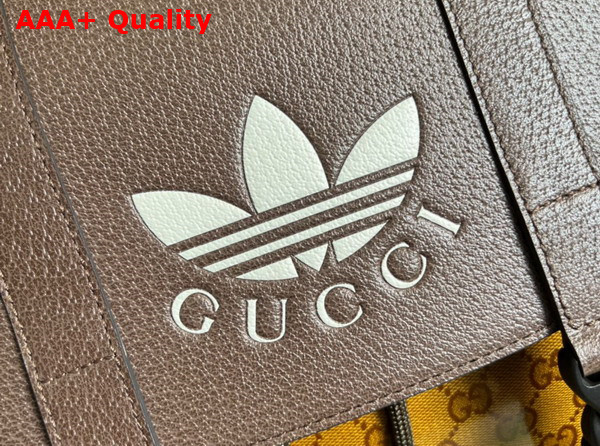 Adidas x Gucci Backpack Beige and Brown GG Crystal Canvas 495563 Replica