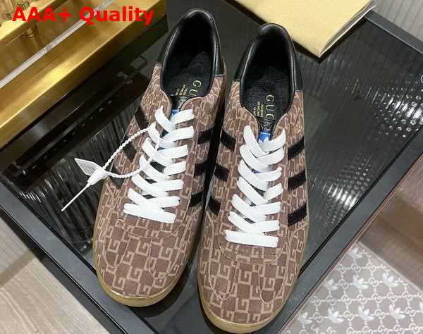 Adidas x Gucci Mens Gazelle Sneaker in Brown Suede 707847 Replica