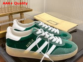 Adidas x Gucci Mens Gazelle Sneaker in Green Velvet 707848 Replica