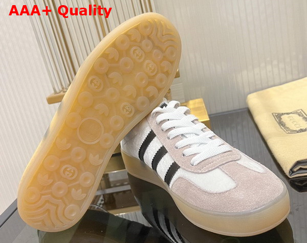 Adidas x Gucci Mens Gazelle Sneaker in White Velvet 707848 Replica