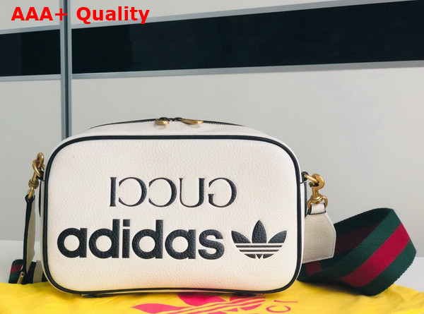 Adidas x Gucci Small Shoulder Bag in Off White Leather 702427 Replica