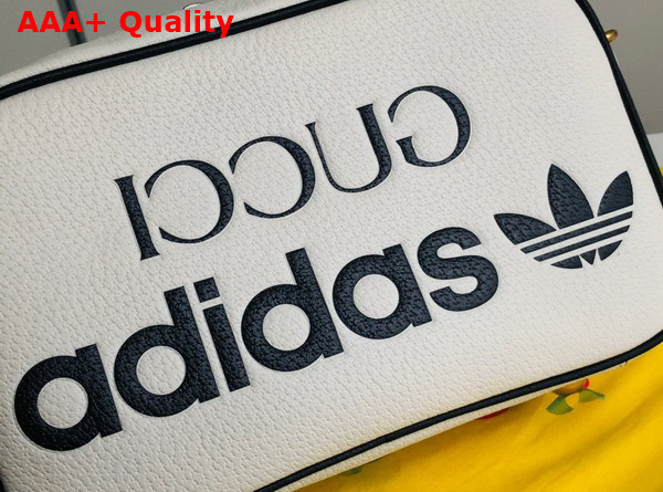 Adidas x Gucci Small Shoulder Bag in Off White Leather 702427 Replica