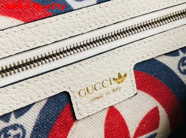 Adidas x Gucci Small Shoulder Bag in Off White Leather 702427 Replica