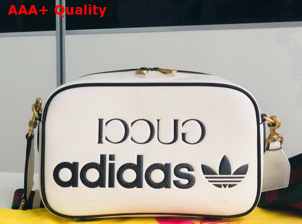 Adidas x Gucci Small Shoulder Bag in Off White Leather 702427 Replica