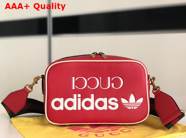 Adidas x Gucci Small Shoulder Bag in Red Leather 702427 Replica