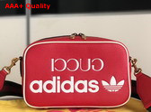 Adidas x Gucci Small Shoulder Bag in Red Leather 702427 Replica