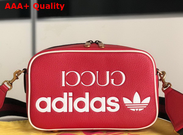 Adidas x Gucci Small Shoulder Bag in Red Leather 702427 Replica