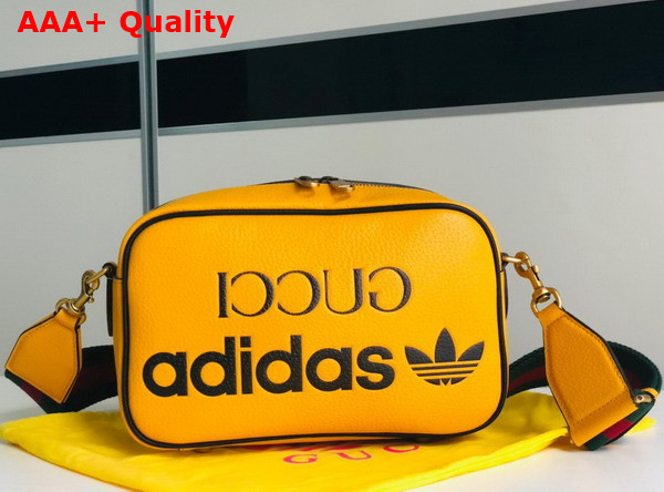 Adidas x Gucci Small Shoulder Bag in Yellow Leather 702427 Replica