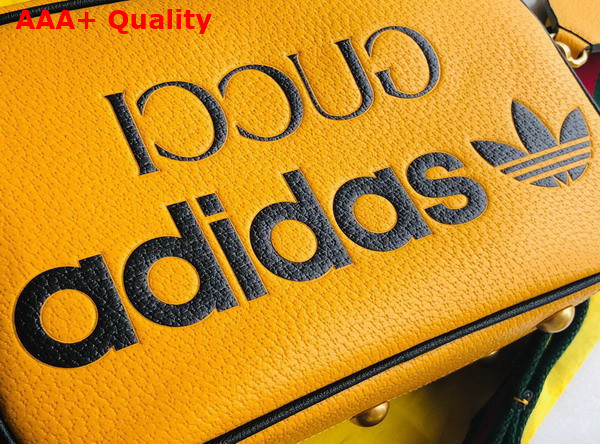 Adidas x Gucci Small Shoulder Bag in Yellow Leather 702427 Replica