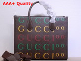 Gucci 100 Large Tote Bag Gucci 100 Print Brown Leather 676667 Replica