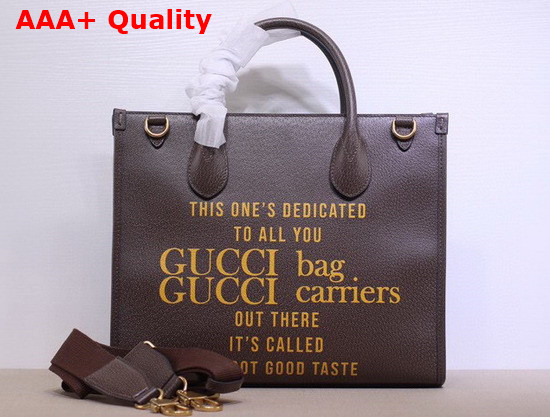 Gucci 100 Large Tote Bag Gucci 100 Print Brown Leather 676667 Replica