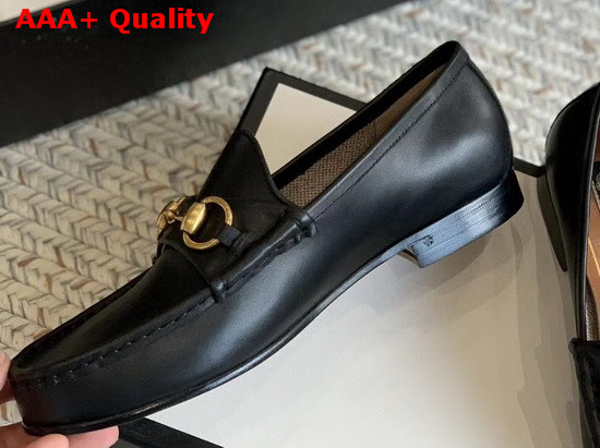 Gucci 1953 Horsebit Leather Loafer in Black Leather 307929 Replica