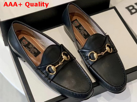 Gucci 1953 Horsebit Leather Loafer in Black Leather 307929 Replica