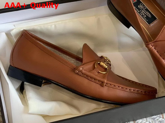 Gucci 1953 Horsebit Leather Loafer in Brown Leather 307929 Replica