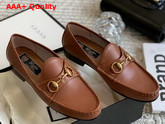 Gucci 1953 Horsebit Leather Loafer in Brown Leather 307929 Replica