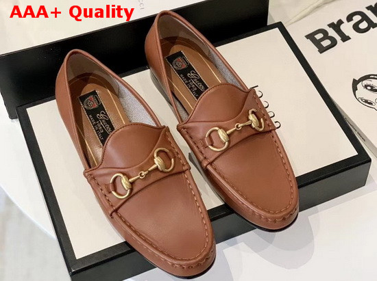 Gucci 1953 Horsebit Leather Loafer in Brown Leather 307929 Replica