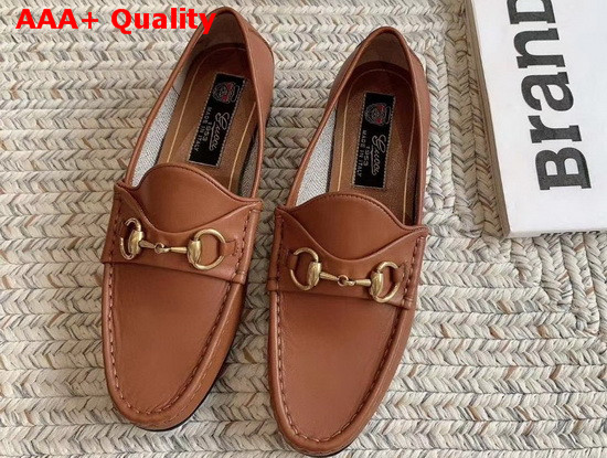 Gucci 1953 Horsebit Leather Loafer in Brown Leather 307929 Replica