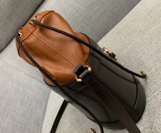 Gucci 1955 Horsebit Bucket Bag in Brown Leather 602118