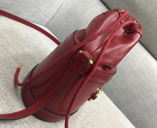 Gucci 1955 Horsebit Bucket Bag in Red Leather 602118