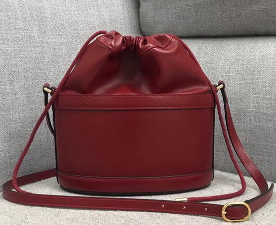 Gucci 1955 Horsebit Bucket Bag in Red Leather 602118