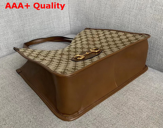 Gucci 1955 Horsebit Medium Tote Bag Original GG Brown 623694 Replica