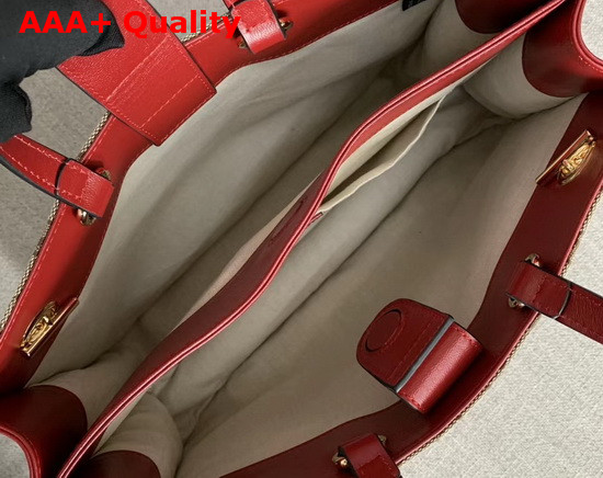 Gucci 1955 Horsebit Medium Tote Bag Original GG Red 621144 Replica