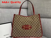 Gucci 1955 Horsebit Medium Tote Bag Original GG Red 623694 Replica