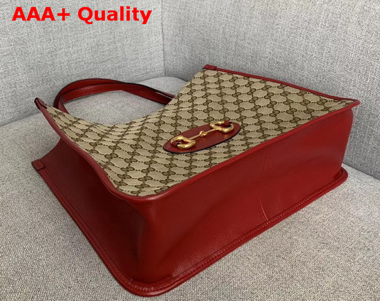 Gucci 1955 Horsebit Medium Tote Bag Original GG Red 623694 Replica