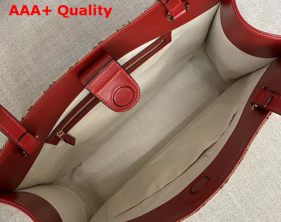 Gucci 1955 Horsebit Medium Tote Bag Original GG Red 623694 Replica