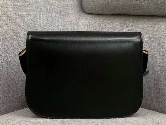 Gucci 1955 Horsebit Shoulder Bag in Black Textured Leather with a Vintage Effect 602204