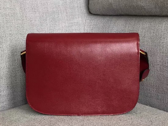 Gucci 1955 Horsebit Shoulder Bag in Red Textured Leather 602204