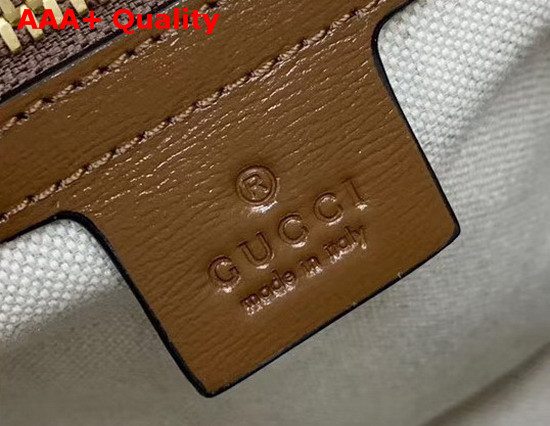 Gucci 1955 Horsebit Small Top Handle Bag GG Supreme Canvas and Brown Leather 621220 Replica