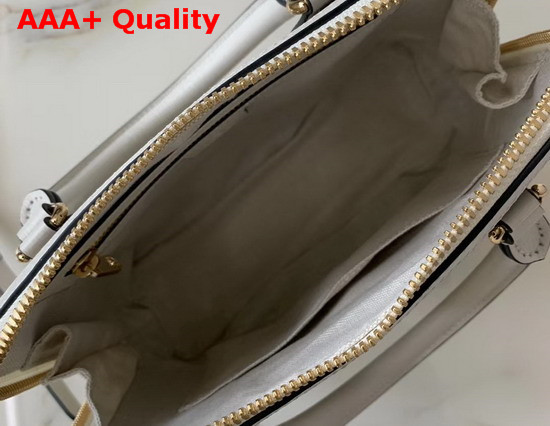 Gucci 1955 Horsebit Small Top Handle Bag GG Supreme Canvas and White Leather 621220 Replica