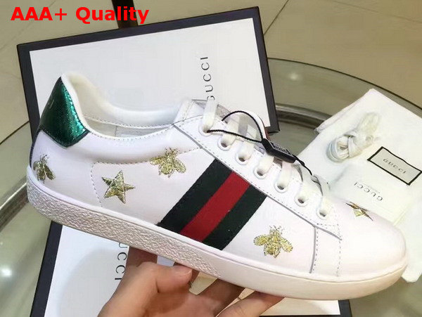 Gucci Ace Embroidered Low Top Sneaker Bee Embroidered Replica