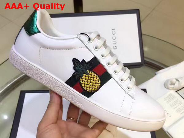 Gucci Ace Embroidered Low Top Sneaker Pineapple Embroidered Replica