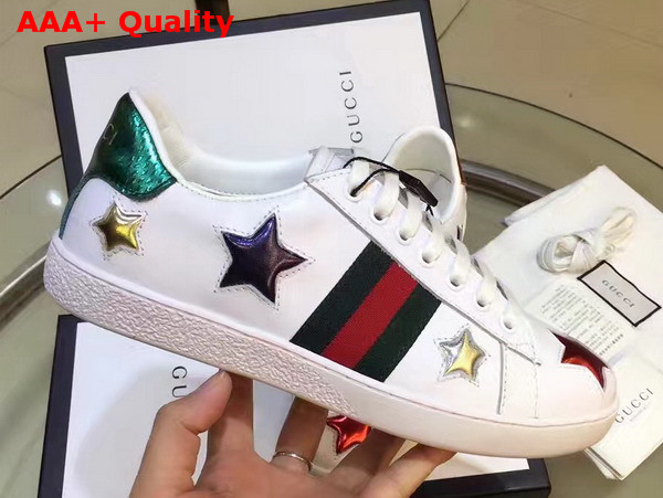 Gucci Ace Embroidered Low Top Sneaker Star Embroidered Replica