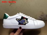 Gucci Ace Embroidered Low Top Sneaker White with Fish Embroidered Replica