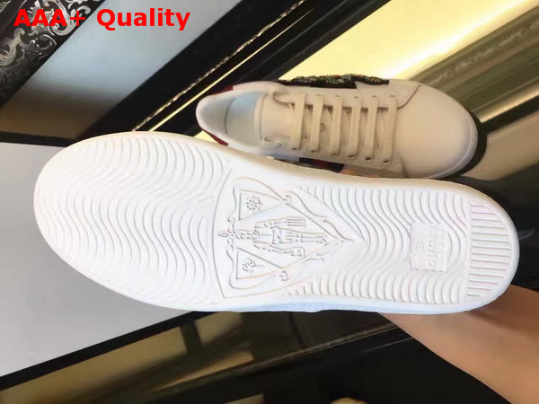 Gucci Ace Embroidered Low Top Sneaker in White with Snake Embroidered Replica