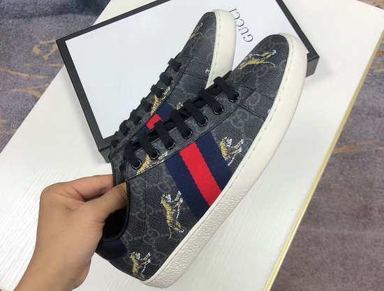 Gucci Ace GG Supreme Sneaker with Tigers Grey